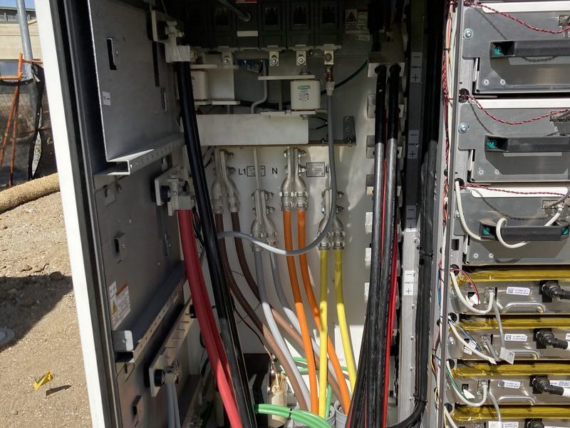 EV cabinet wiring and electrical panel work for charging infrastructure